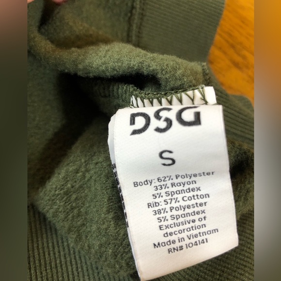 Dark Olive Green Lightweight Sweatshirt Small Women’s - Picture 5 of 7